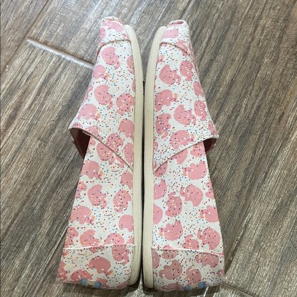 Toms Pink Elephant Pattern Animal Circus Cookies Slip-Ons - Womens Size 7.5 - Picture 5 of 13